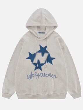 Aelfric Eden Size Large Stellaris Embroidered Hoodie Oversized
